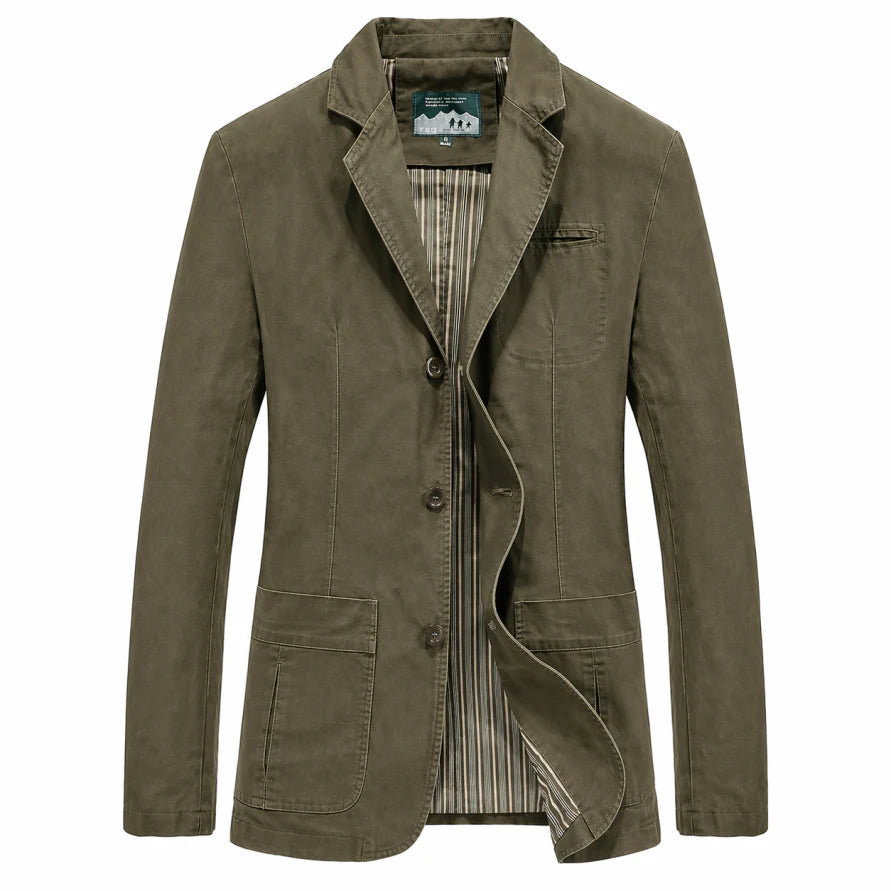 Women's Tailored Lightweight Blazer in Khaki, Black & Green – Smart Casual Jacket for Work & Weekends | Koossa