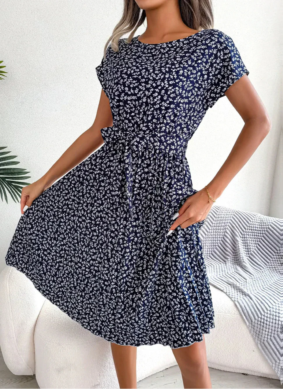 Women's Flowing Summer Dress with Feminine Silhouette — Elegant Day to Evening Dress for Warm Weather & Garden Parties | Koossa