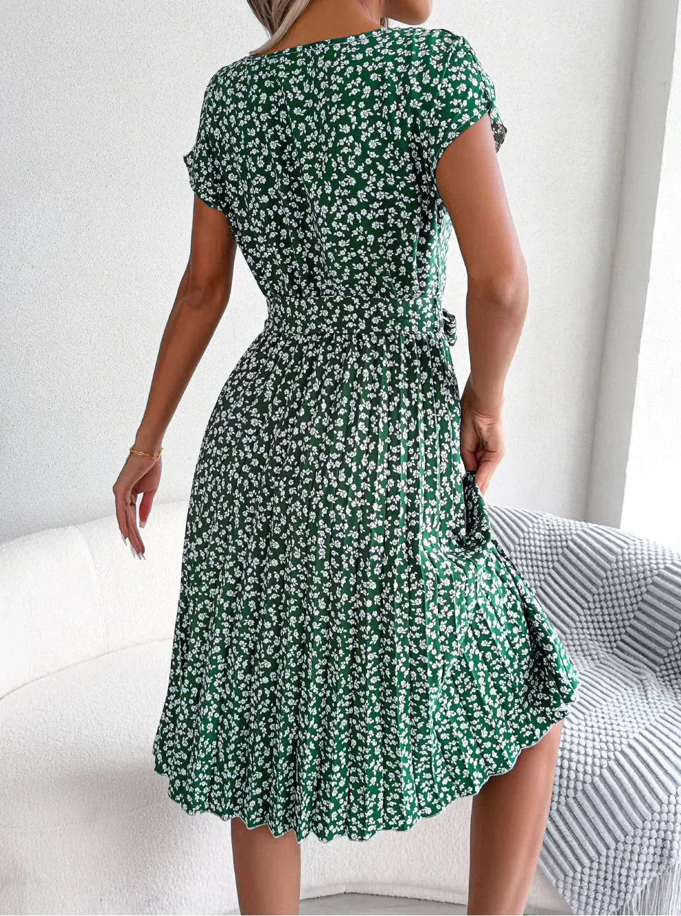 Women's Flowing Summer Dress with Feminine Silhouette — Elegant Day to Evening Dress for Warm Weather & Garden Parties | Koossa