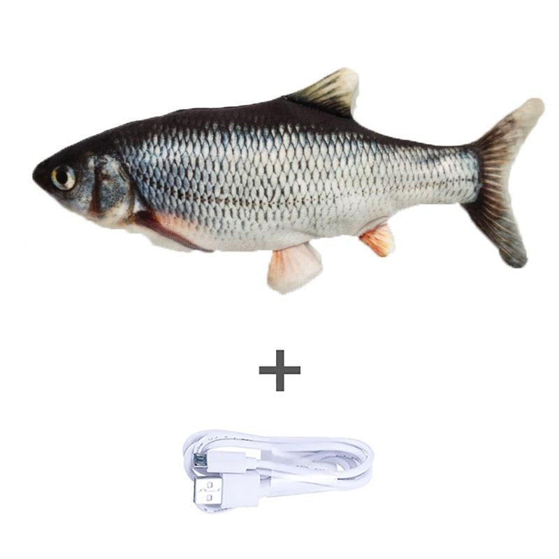 Cat Floppy Fish Toy USB Rechargeable Motion Sensor Catnip Cotton Plush Wiggling Fish Kicker Indoor Kitten Hunt | Koossa