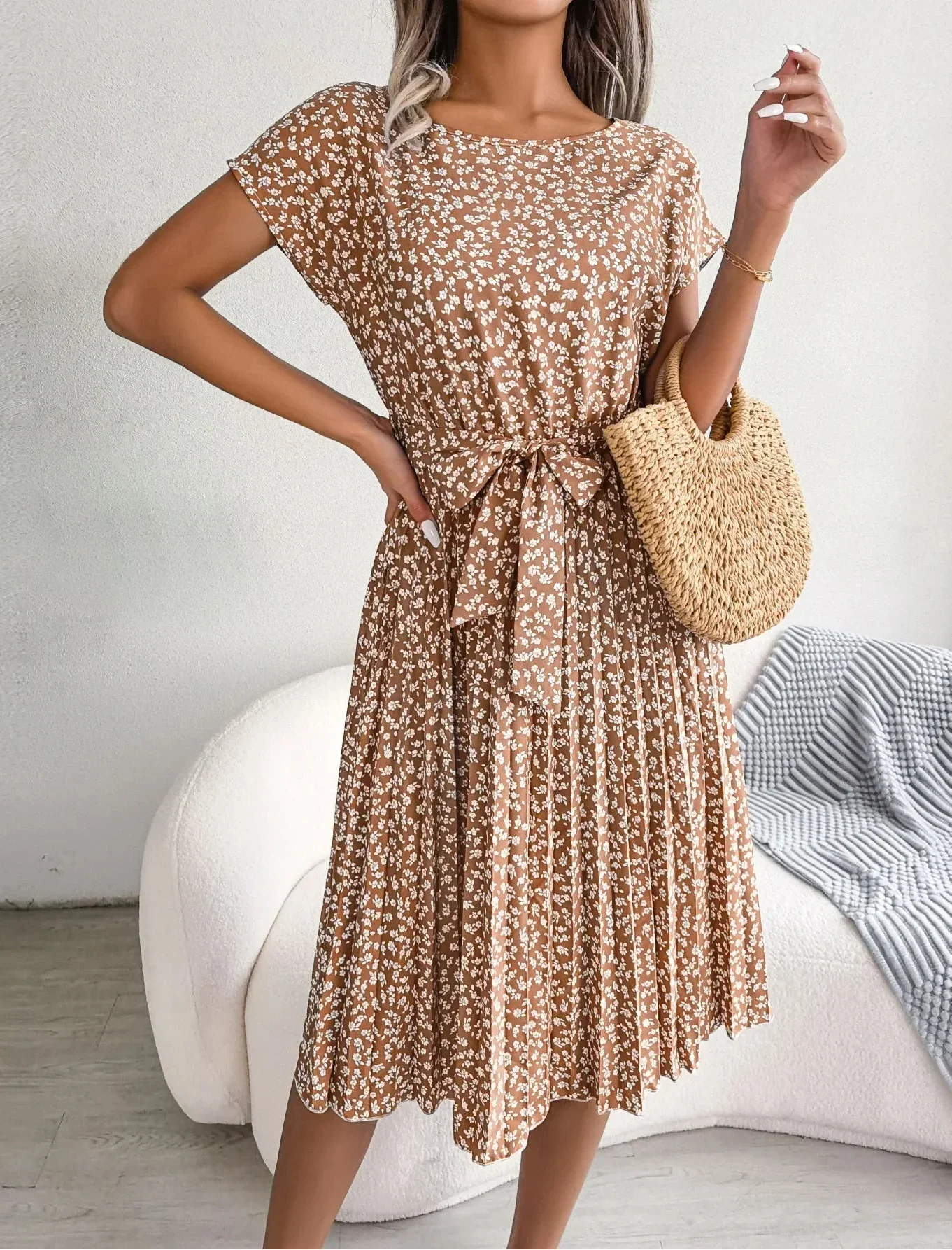 Women's Flowing Summer Dress with Feminine Silhouette — Elegant Day to Evening Dress for Warm Weather & Garden Parties | Koossa