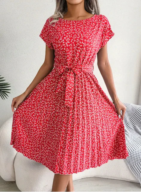 Women's Flowing Summer Dress with Feminine Silhouette — Elegant Day to Evening Dress for Warm Weather & Garden Parties | Koossa