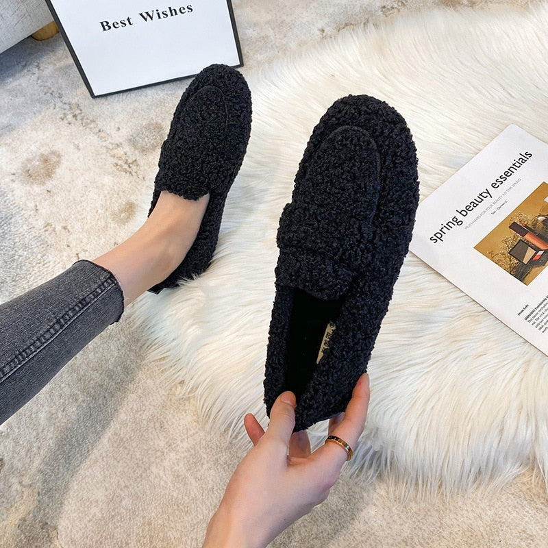 Women's Teddy Fleece Slippers in Black, Cream & Khaki – Cushioned Indoor & Outdoor Comfort | Koossa