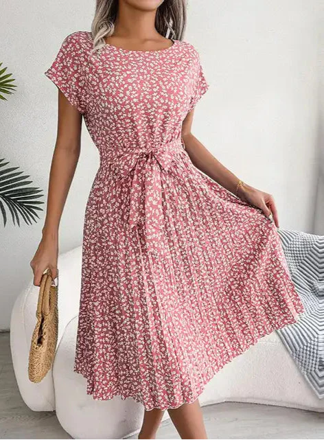 Women's Flowing Summer Dress with Feminine Silhouette — Elegant Day to Evening Dress for Warm Weather & Garden Parties | Koossa