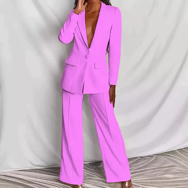 Women's Tailored Blazer and Trouser Set — Smart Two-Piece Suit for Office, Meetings & Formal Events | Koossa