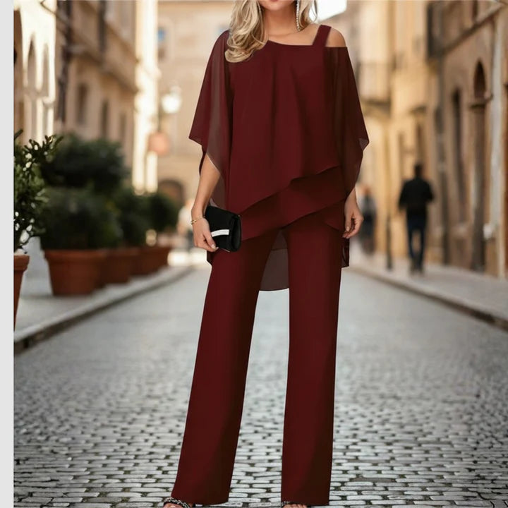 Two-Piece Tailored Coord Set in Soft Drape Fabric for Women | Versatile Separates for Day to Evening | Koossa
