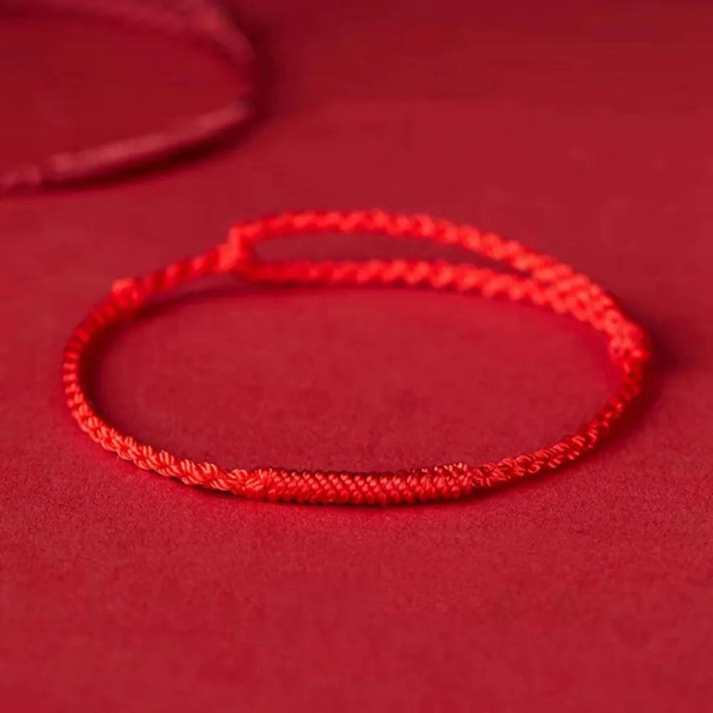 Bracelet tressé en cordon avec perles dorées – Symbole de protection et d'énergie positive pour femme réglable | Koossa