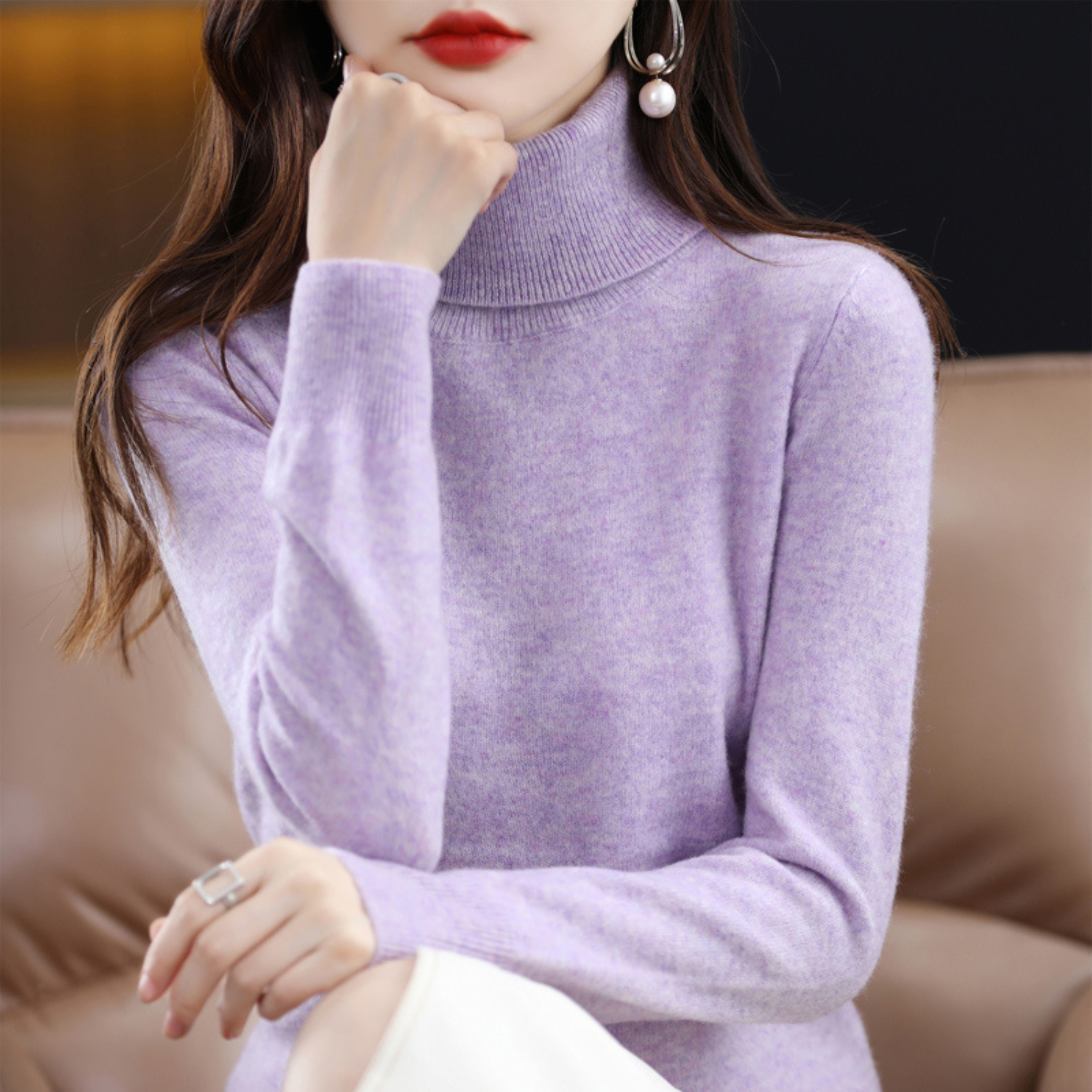 Women's Luxurious Rollneck Jumper — Classic Turtleneck Pullover for Autumn & Winter | Koossa