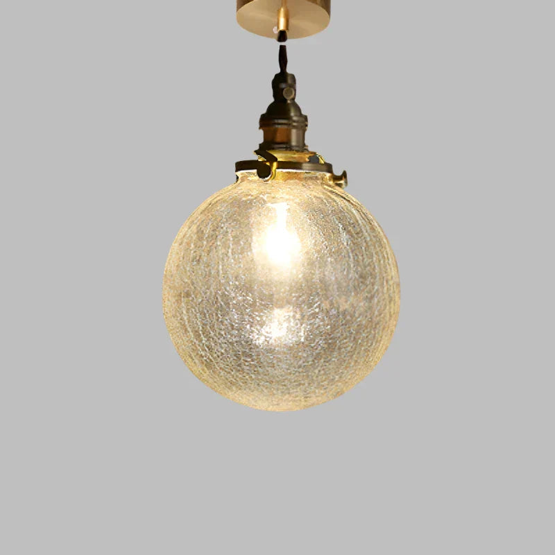 Suspension verre cristal transparent style scandinave rétro E27 15 cm salon salle à manger minimaliste | Koossa