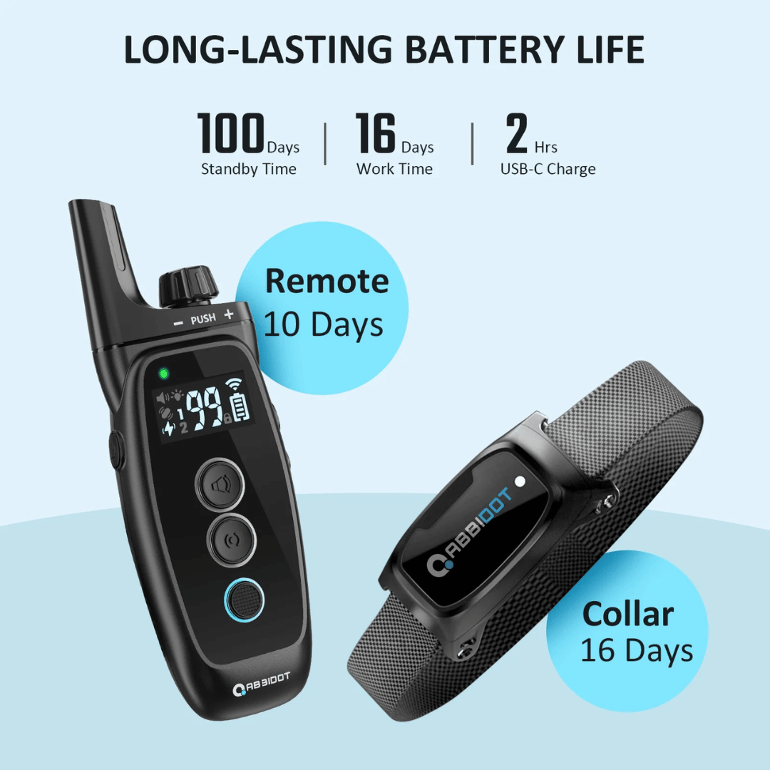 Dog Training Collar 1000m Remote Control Rechargeable Waterproof LED Night Light Static Vibration Sound 99 Levels Recall Collar Large Small Dogs | Koossa