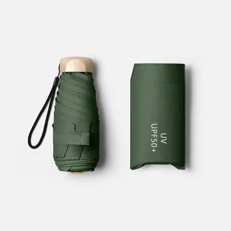 Compact Folding Umbrella Windproof UV Protection Rain & Sun Travel Purse Size for Commute Daily Use | Lonoma