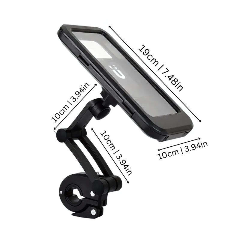 Support Téléphone Vélo Étanche Tactile Rotatif 360° Noir pour Navigation GPS sous la Pluie et par Tout Temps | Koossa