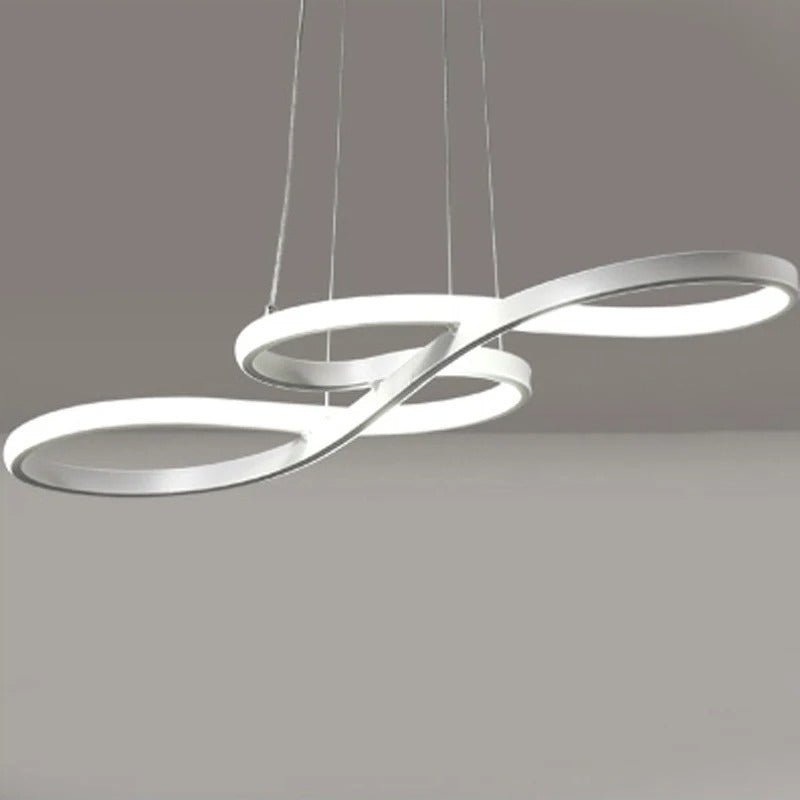 Suspension LED à Anneaux Réglable en Hauteur Trois Températures de Couleur Aluminium Acrylique Design Moderne | Koossa