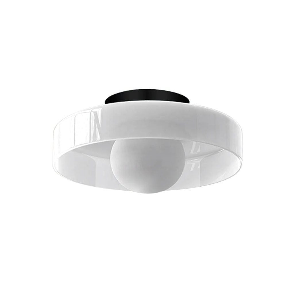Lampe Disque Circulaire en Verre Mat Plafonnier Applique Moderne Éclairage Diffus Ambiance Salon Chambre Culot G9 | Koossa