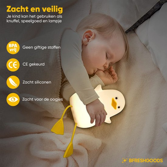 Veilleuse douce enfant en silicone avec minuteur 30 min lumière apaisante chambre nuit anti-peur portable | Koossa