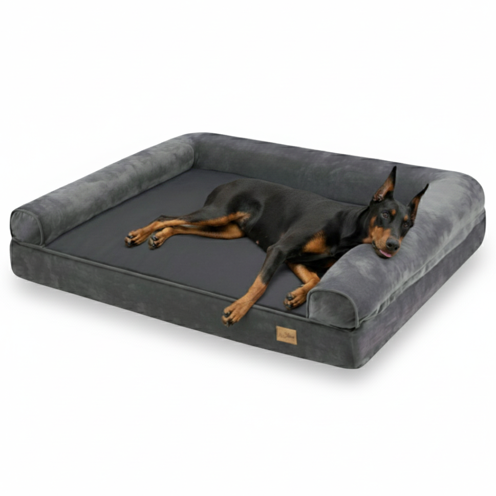 Dog Bed Memory Foam Orthopaedic Bolster L XL Waterproof Washable Large Dogs Joint Support Anti-Slip Sofa Bed | Koossa
