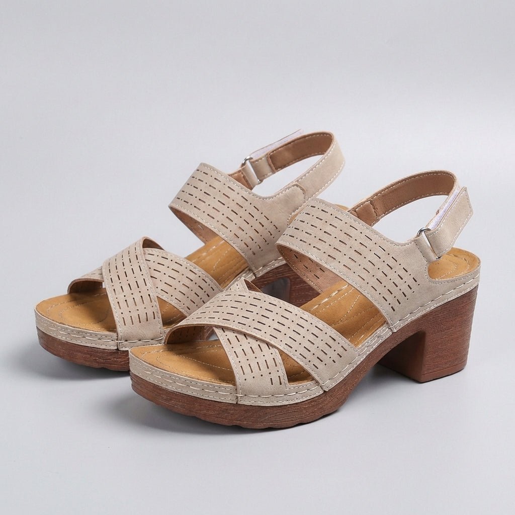 Platform Sandals with Contoured Footbed and Block Heel | Koossa
