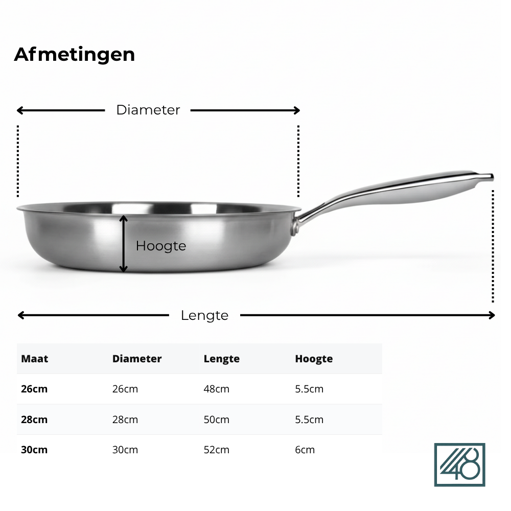Set de 3 Poêles Titane Induction Antiadhésives Sans PFOA 26-28-30 cm Cuisine Saine Durable Professionnelle | Koossa