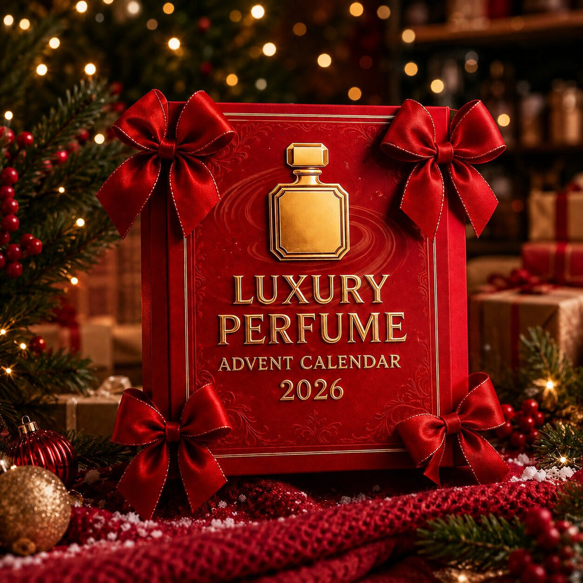 24-Day Holiday Countdown Calendar with Decorative Perfume Bottle Designs for Women | Festive Advent Gift Set with Daily Surprises | Lonoma