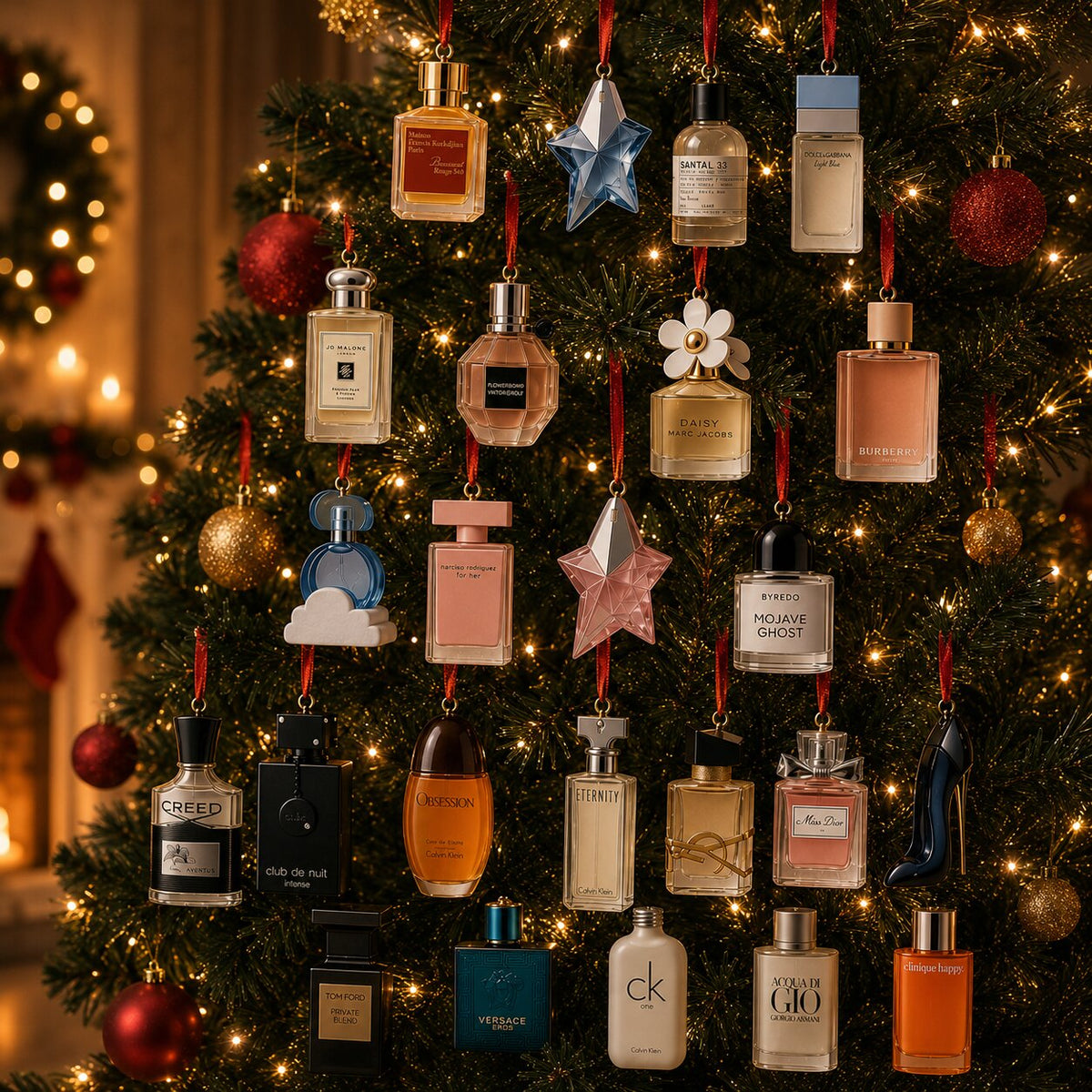 24-Day Holiday Countdown Calendar with Decorative Perfume Bottle Designs for Women | Festive Advent Gift Set with Daily Surprises | Lonoma