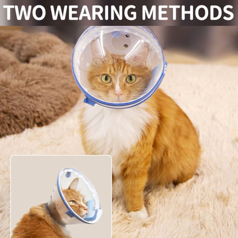 Pet Recovery Collar Transparent Plastic 360° Anti-Lick Anti-Bite Lightweight Cat Dog Cone Post-Surgery | Koossa