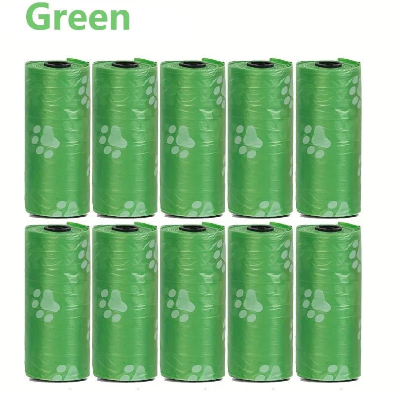 Dog Poo Bags Polyethylene Leak-Proof 150 or 300 Bags Roll Black Green Large Dog Waste Bags Dispenser Refill | Koossa
