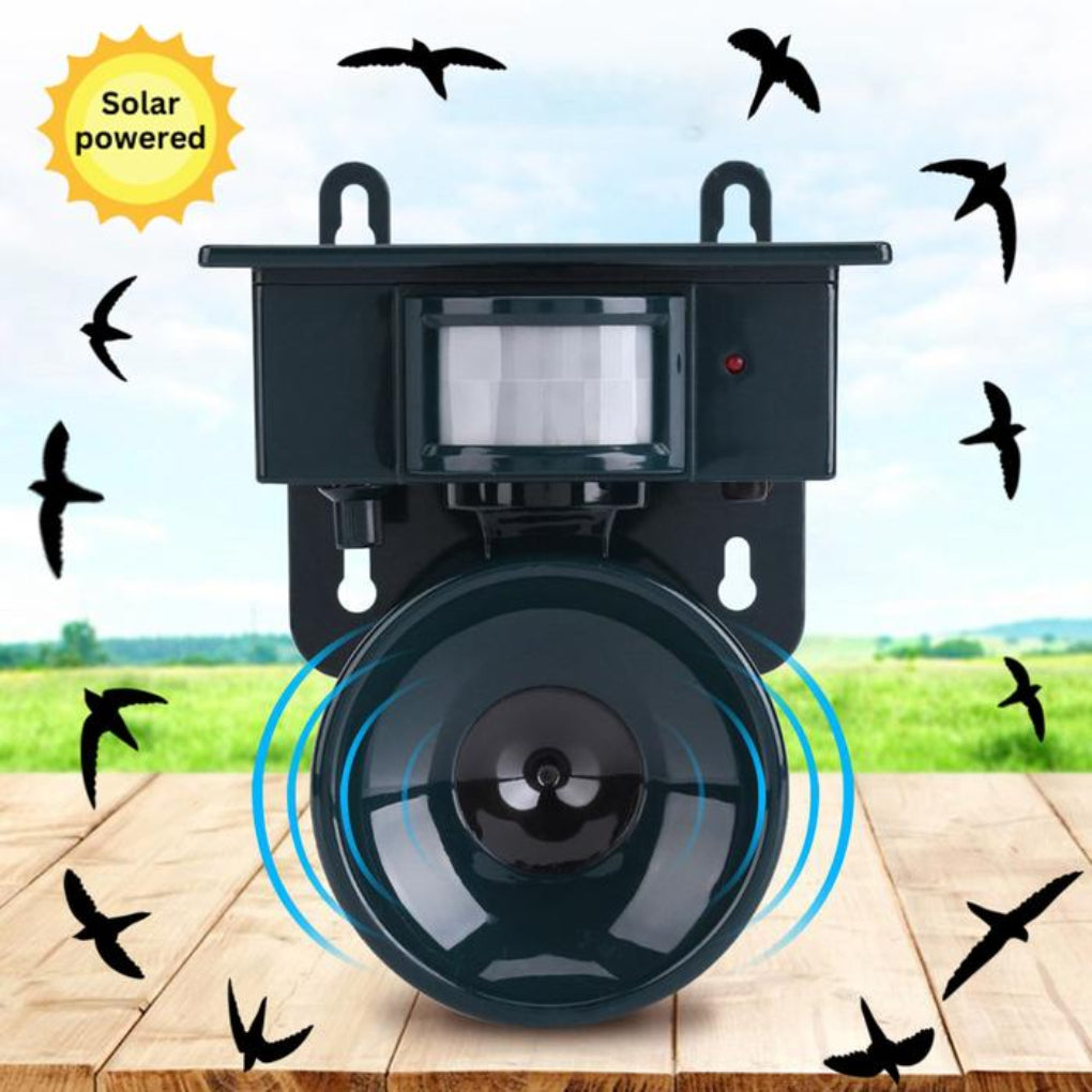 Répulsif à Oiseaux à Détecteur de Mouvement Ultrasonique pour Jardin et Toiture Anti-Corbeaux et Pigeons | Koossa