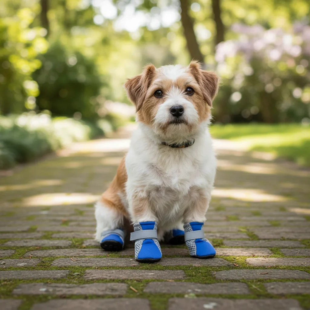 Dog Shoes Breathable Mesh Rubber Anti-Slip Sole Set of 4 S M L XL Waterproof Reflective All Season Boots | Koossa