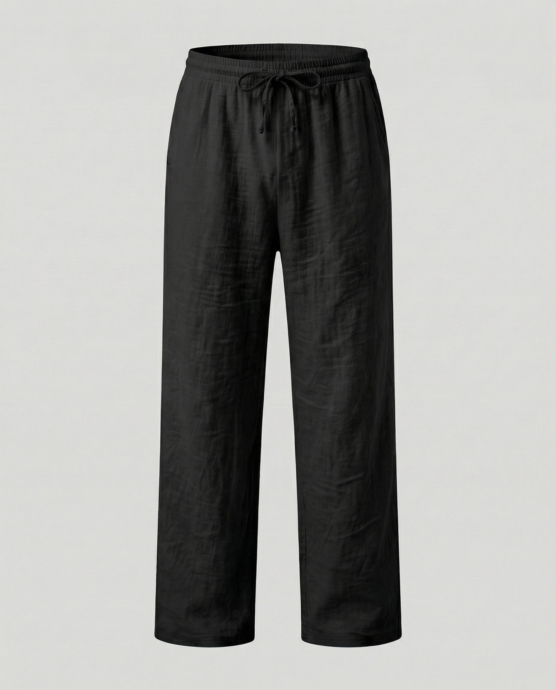 Men's Relaxed Fit Straight Leg Drawstring Trousers — Lightweight Casual Trousers for Everyday Comfort & Weekend Wear | Koossa