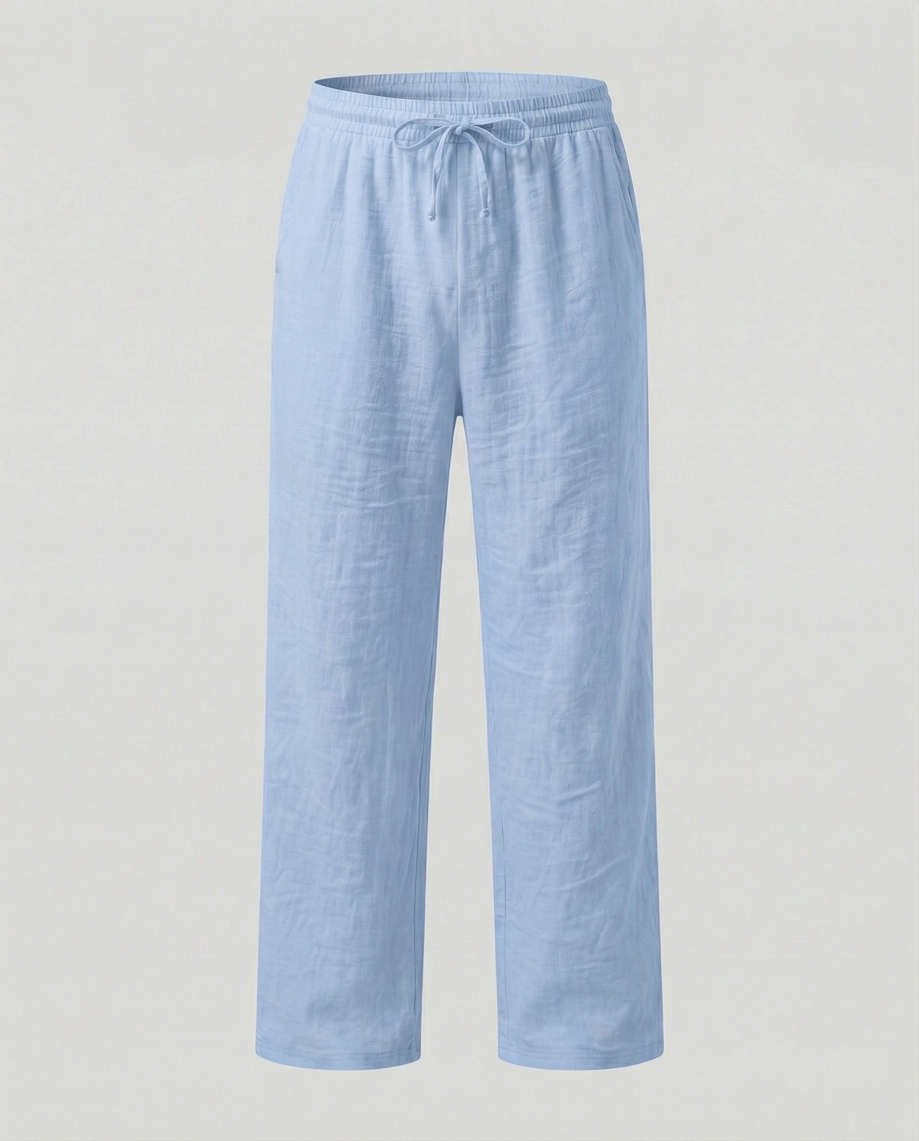 Men's Relaxed Fit Straight Leg Drawstring Trousers — Lightweight Casual Trousers for Everyday Comfort & Weekend Wear | Koossa