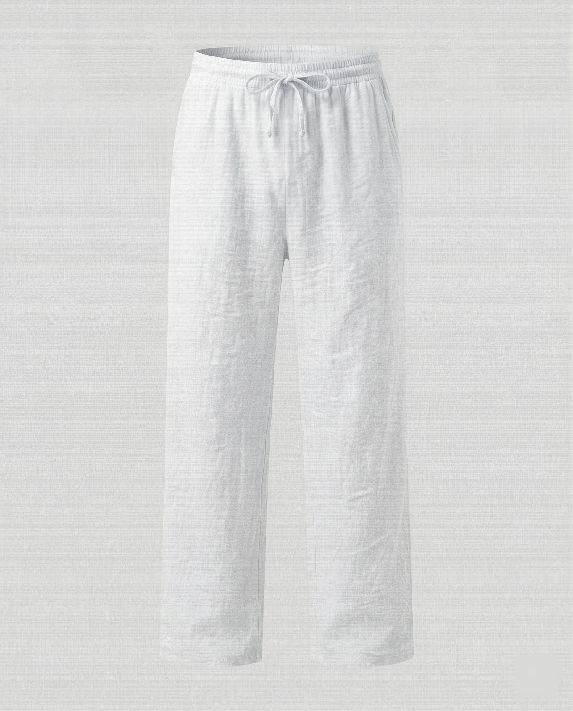 Men's Relaxed Fit Straight Leg Drawstring Trousers — Lightweight Casual Trousers for Everyday Comfort & Weekend Wear | Koossa