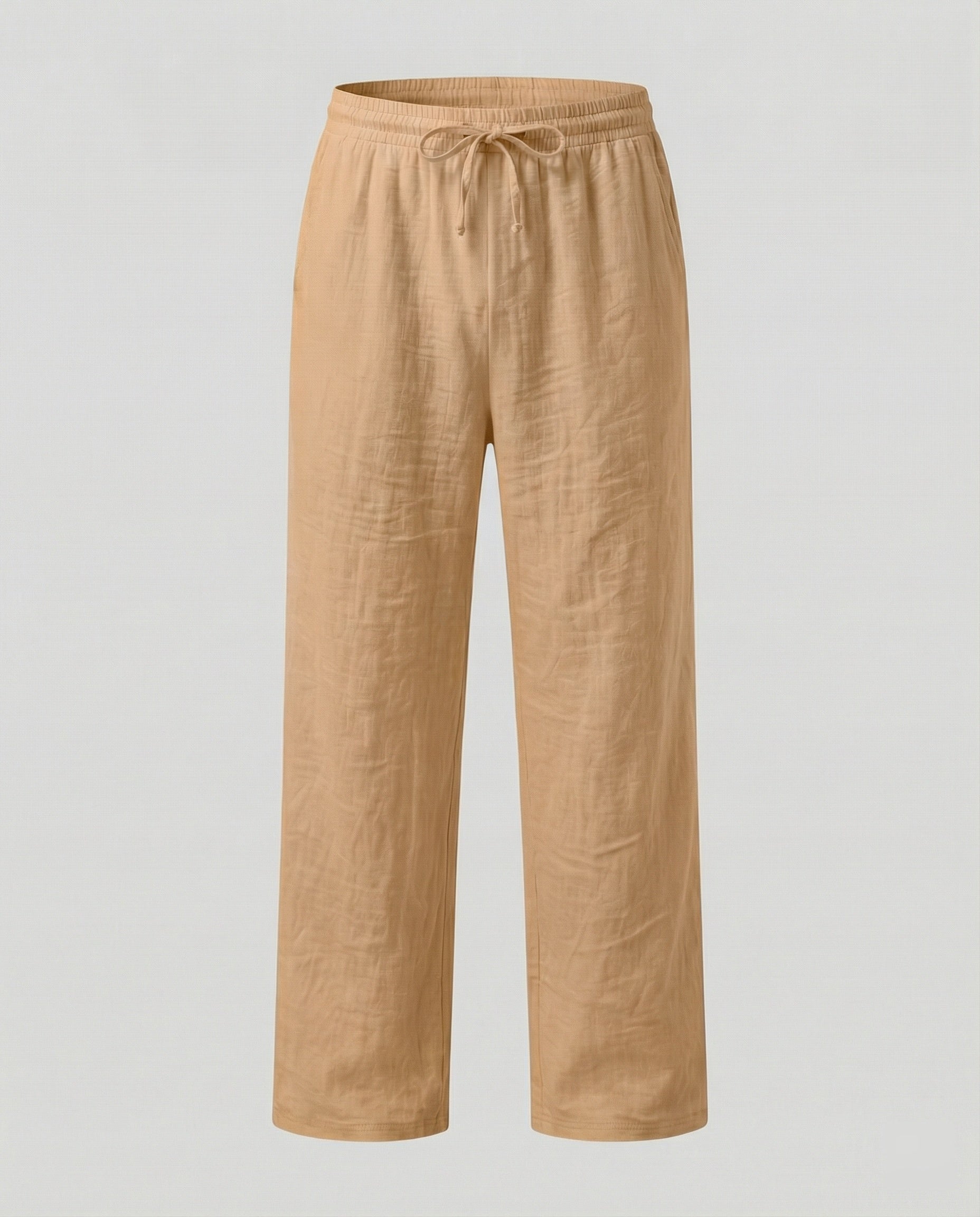 Men's Relaxed Fit Straight Leg Drawstring Trousers — Lightweight Casual Trousers for Everyday Comfort & Weekend Wear | Koossa
