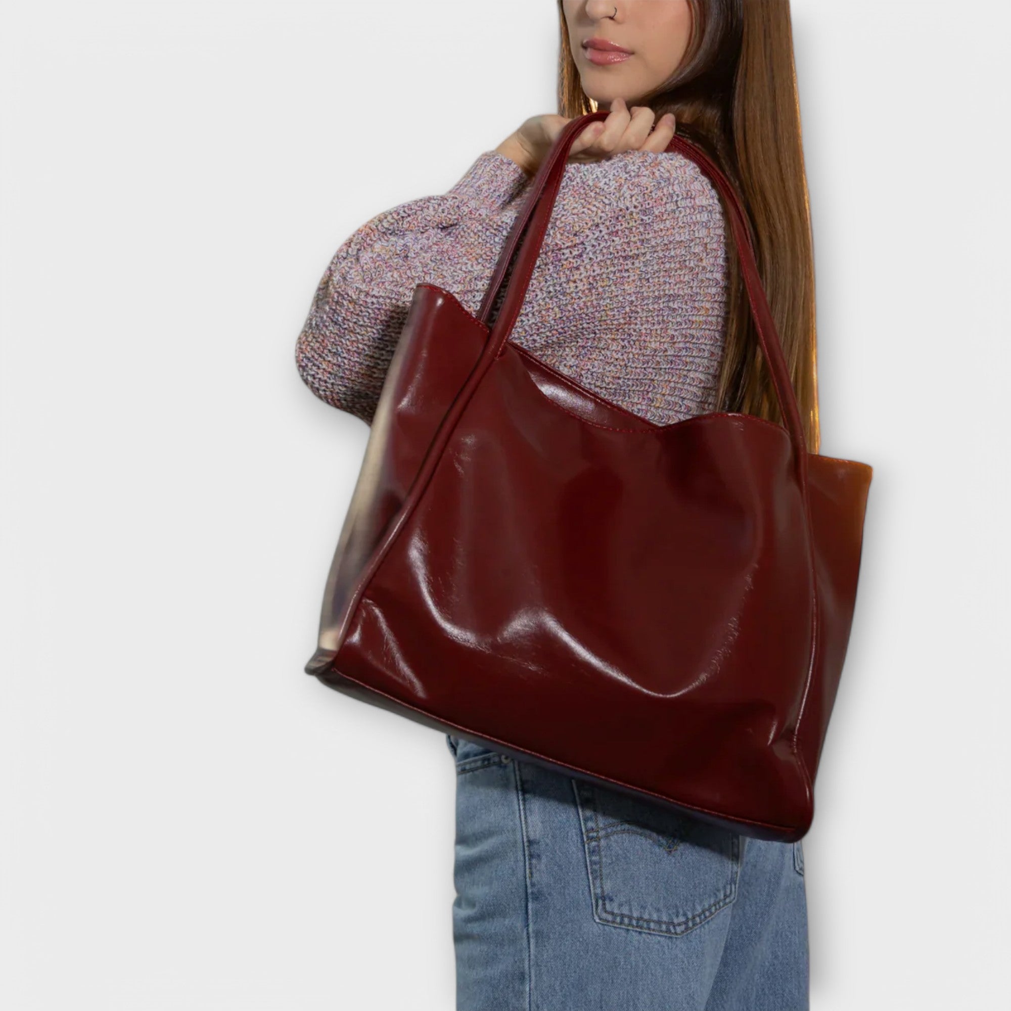 Structured Leather Shoulder Handbag in Classic Colours for Everyday Elegance | Timeless Design | City-Ready Accessory | Professional & Casual Wear | Koossa