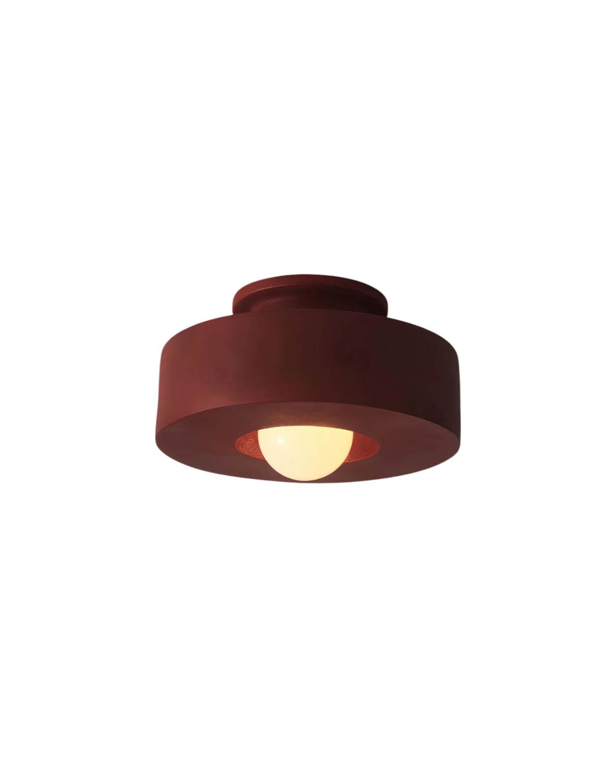 Plafonnier rond en résine avec LED intégrée pour intérieur minimaliste blanc chaud 30 cm éclairage moderne | Koossa