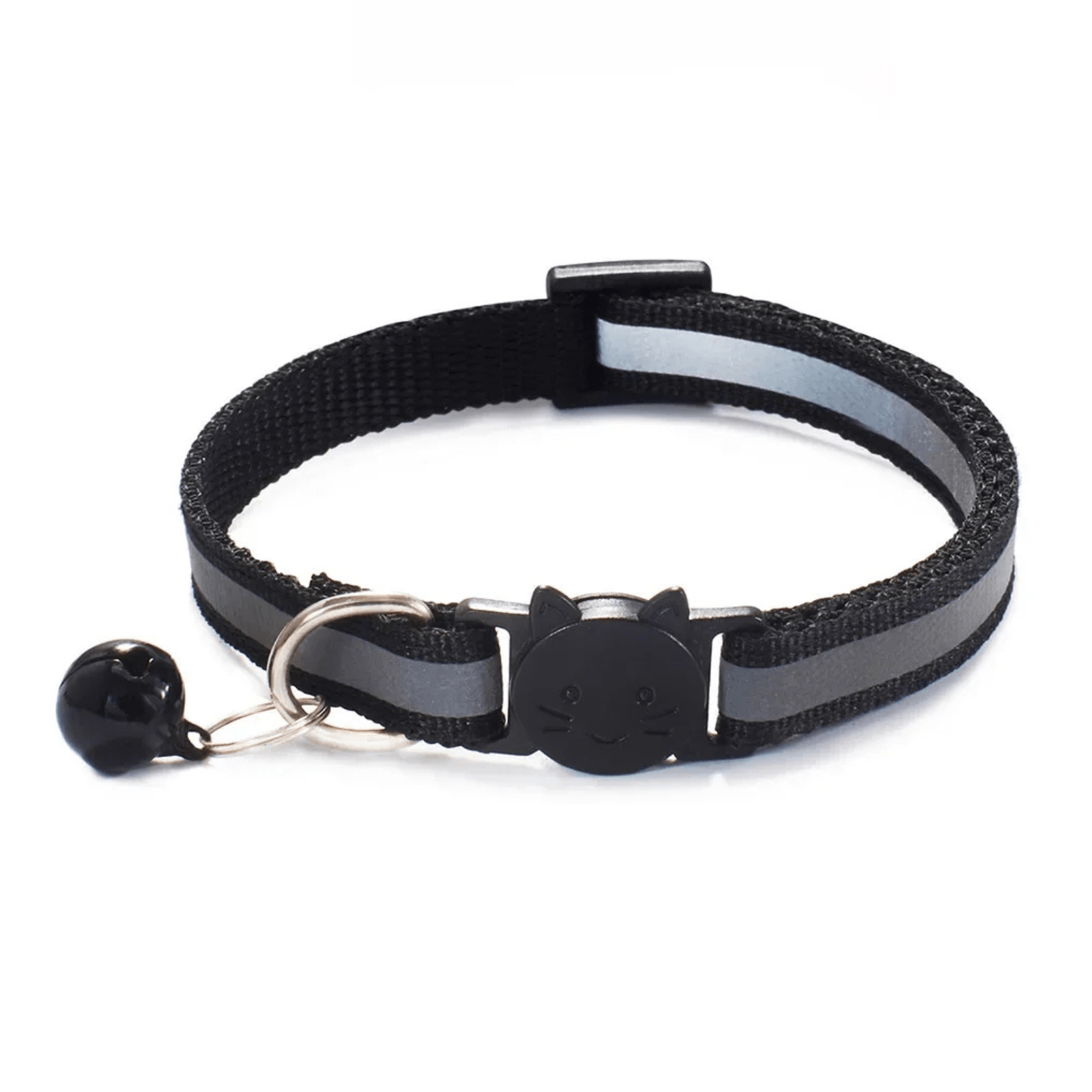 Cat Collar Reflective Band Breakaway Safety Buckle Bell Adjustable 19–32cm Kitten Adult Indoor Outdoor Night Safety | Koossa