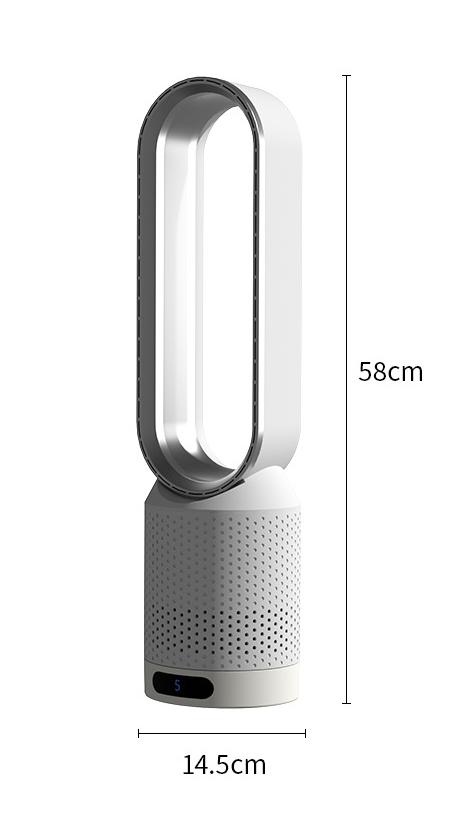 Rafraîchisseur évaporatif avec ioniseur et triple filtration HEPA UV pour air purifié intérieur blanc | Koossa