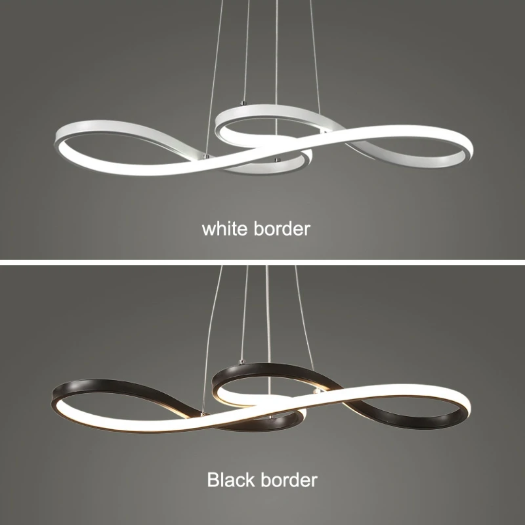 Suspension LED à Anneaux Réglable en Hauteur Trois Températures de Couleur Aluminium Acrylique Design Moderne | Koossa