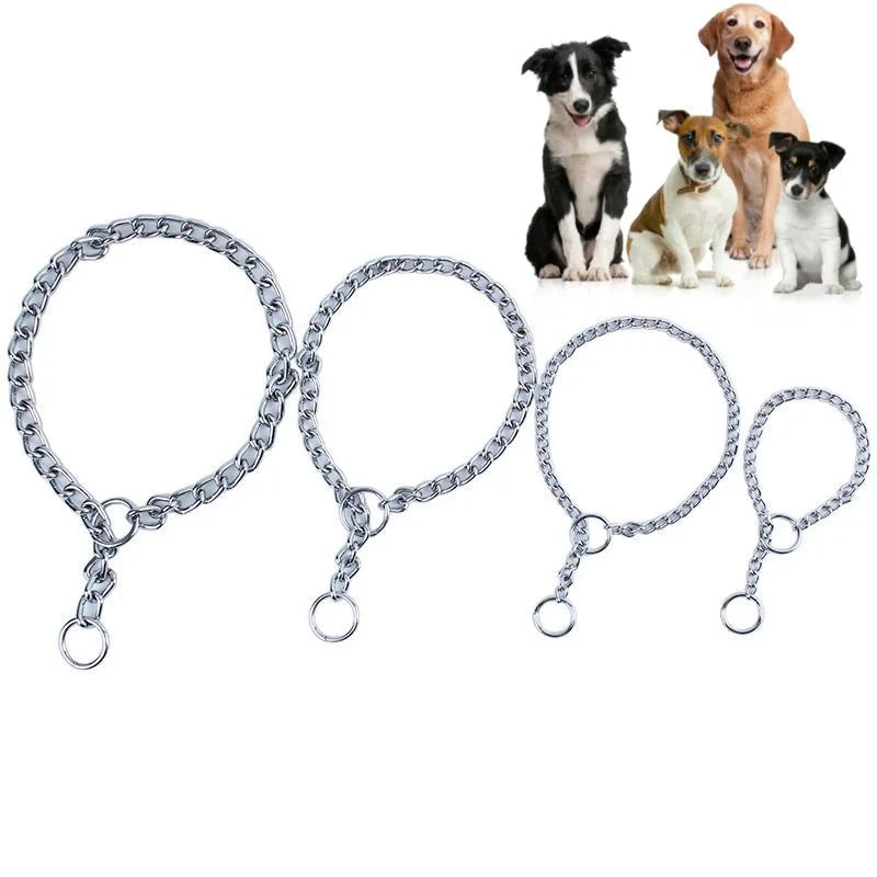 Dog Slip Chain Collar Stainless Steel Training S M L XL No-Pull Correction Choke Chain All Weather Rust-Proof | Koossa