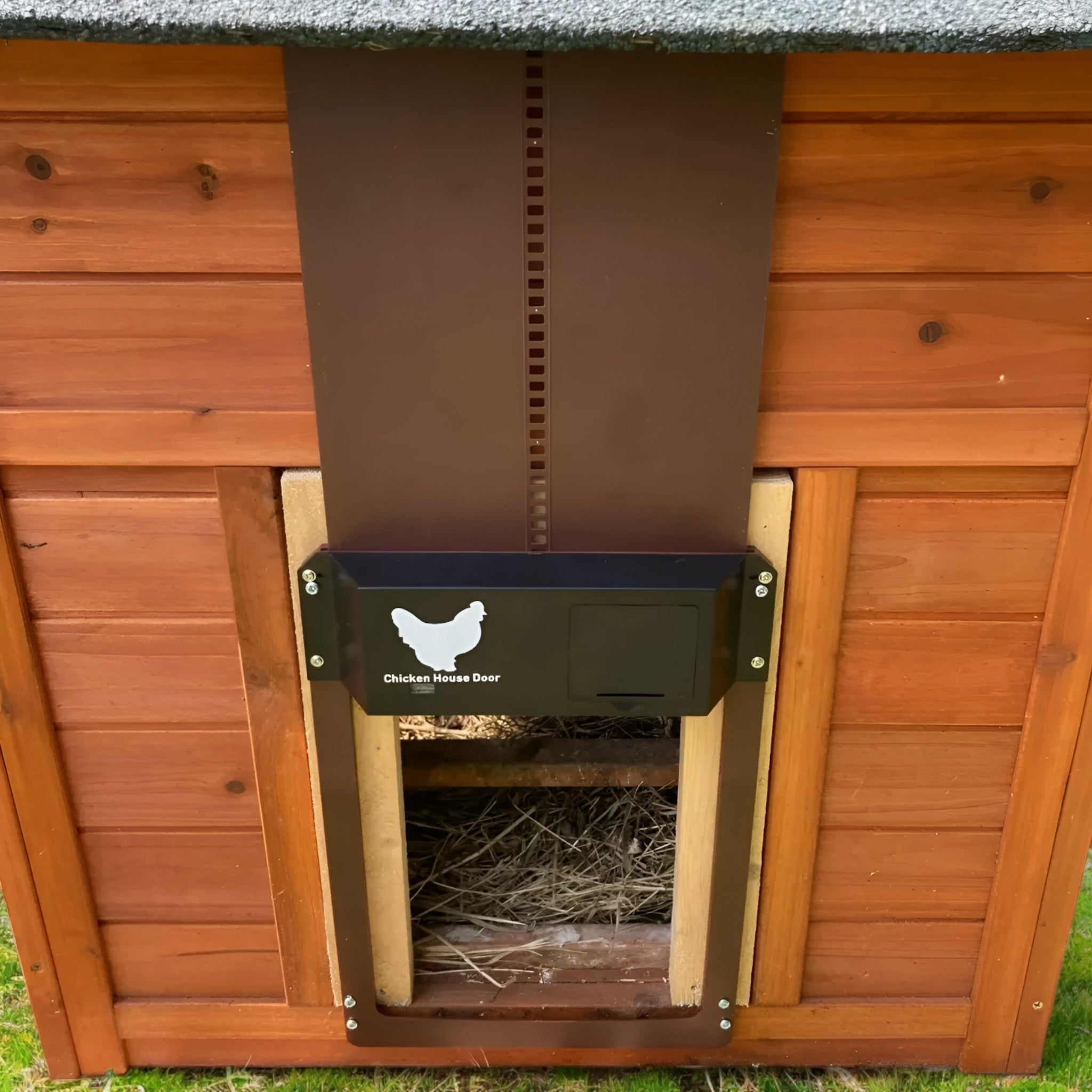 Automatic Chicken Coop Door Light Sensor Timer Battery Powered Weatherproof Green Coop Door Opener Poultry Safety | Koossa