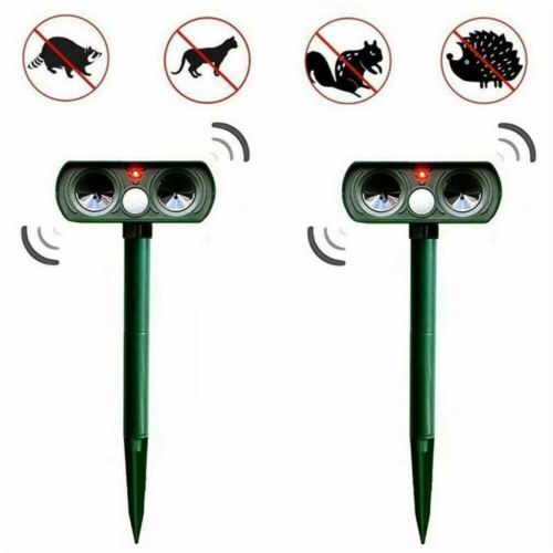Solar Animal Deterrent Device with Motion Activation and LED Flash for Gardens | Lonoma