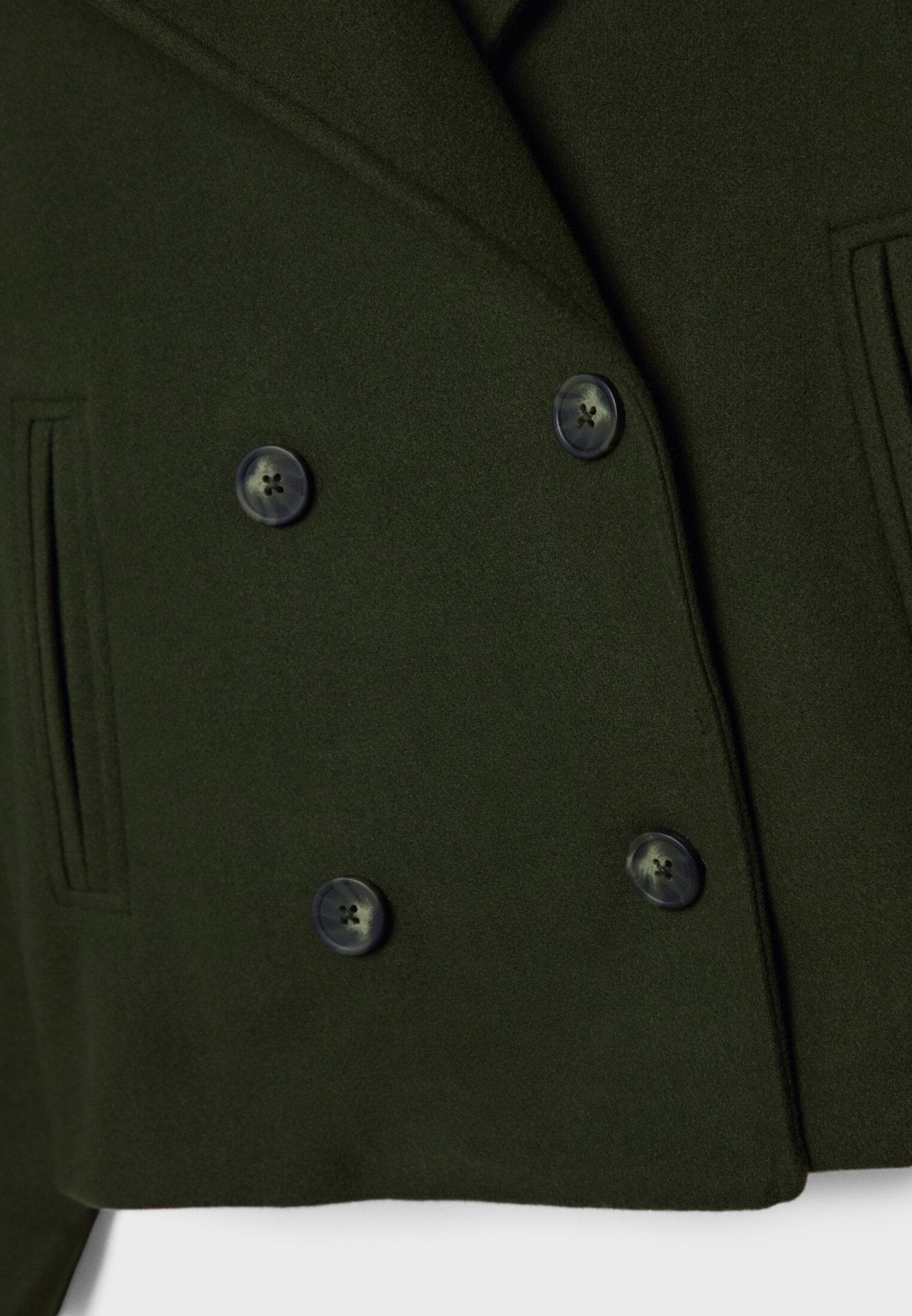Women's Double-Breasted Cropped Jacket — Classic Tailored Blazer with Notched Collar for Smart Casual & Office Wear | Koossa