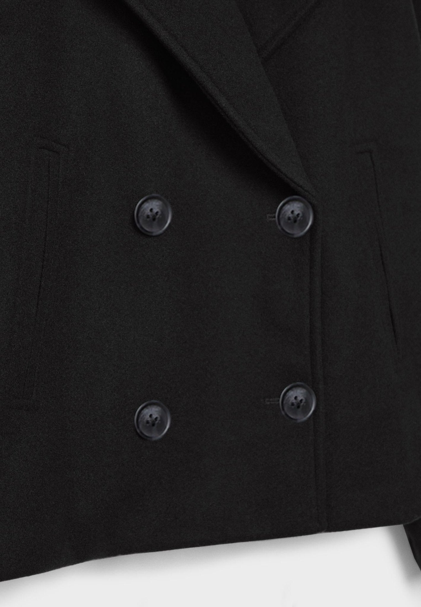 Women's Double-Breasted Cropped Jacket — Classic Tailored Blazer with Notched Collar for Smart Casual & Office Wear | Koossa