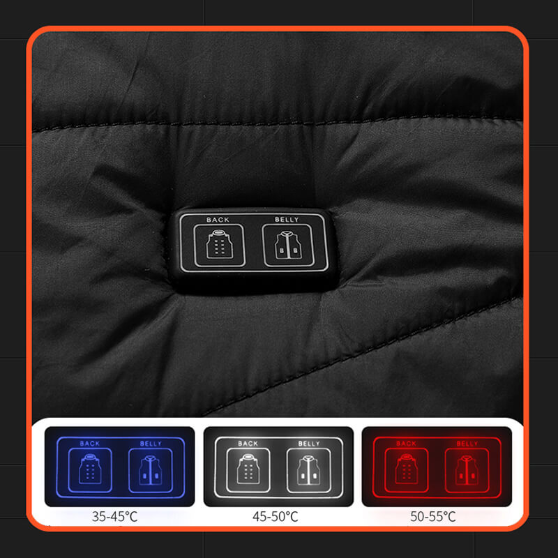 Women's Black Heated Gilet with USB Rechargeable Heating Zones — Lightweight Warming Bodywarmer for Winter | Koossa