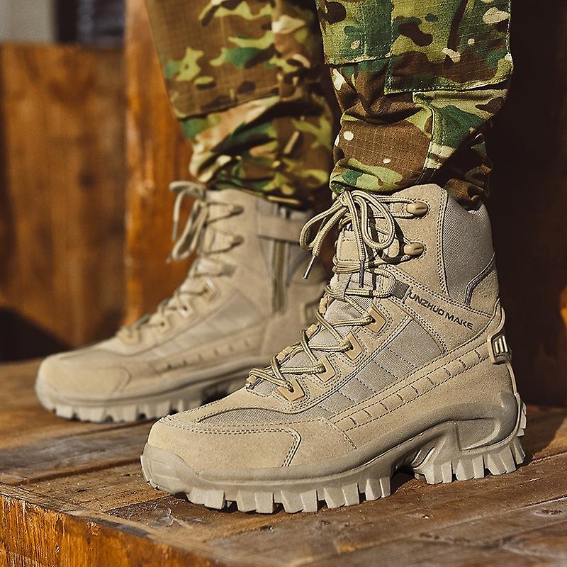 Men's Waterproof Tactical Hiking Boots with Ankle Support for Outdoor Trails Work and Camping | Lonoma