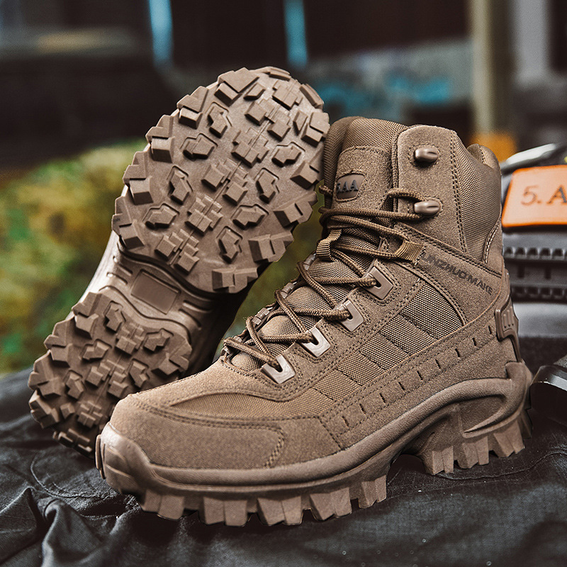 Men's Waterproof Tactical Hiking Boots with Ankle Support for Outdoor Trails Work and Camping | Lonoma