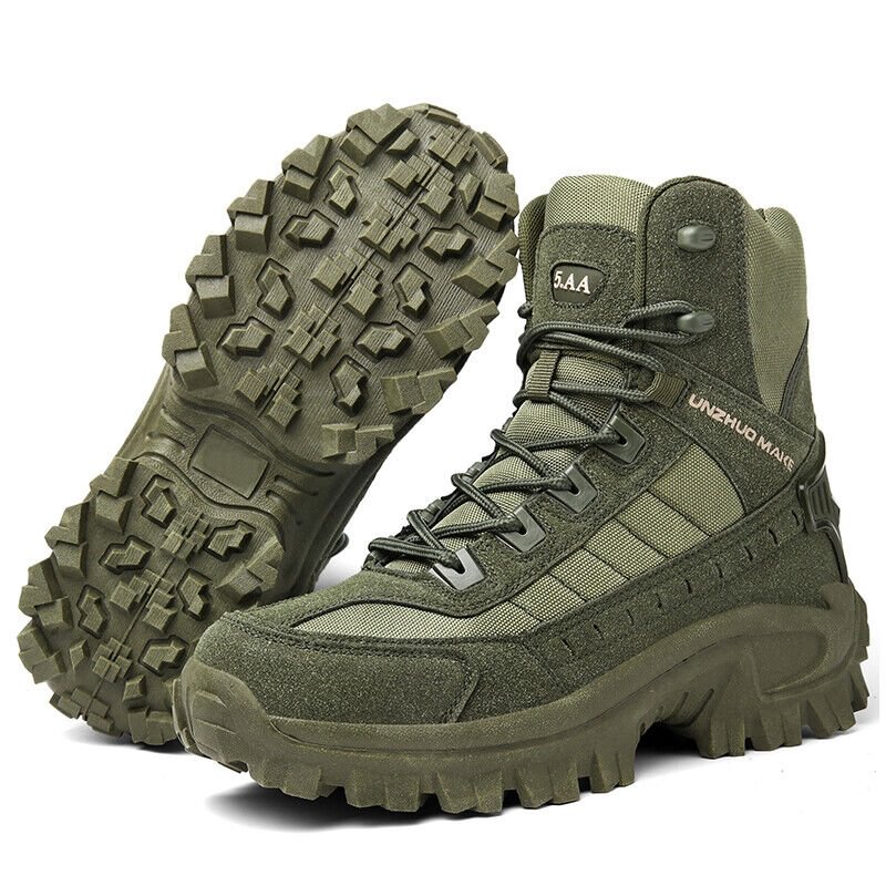 Men's Waterproof Tactical Hiking Boots with Ankle Support for Outdoor Trails Work and Camping | Lonoma