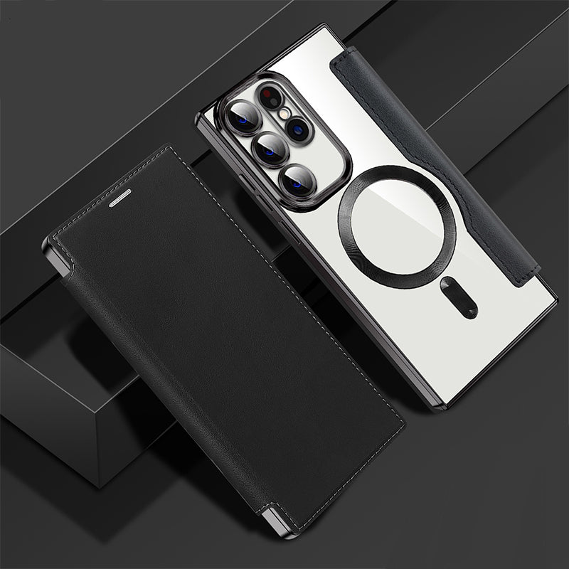 Samsung Magnetic Flip Phone Case with Ring Holder — Elegant Card Wallet Case for Daily Use | Koossa