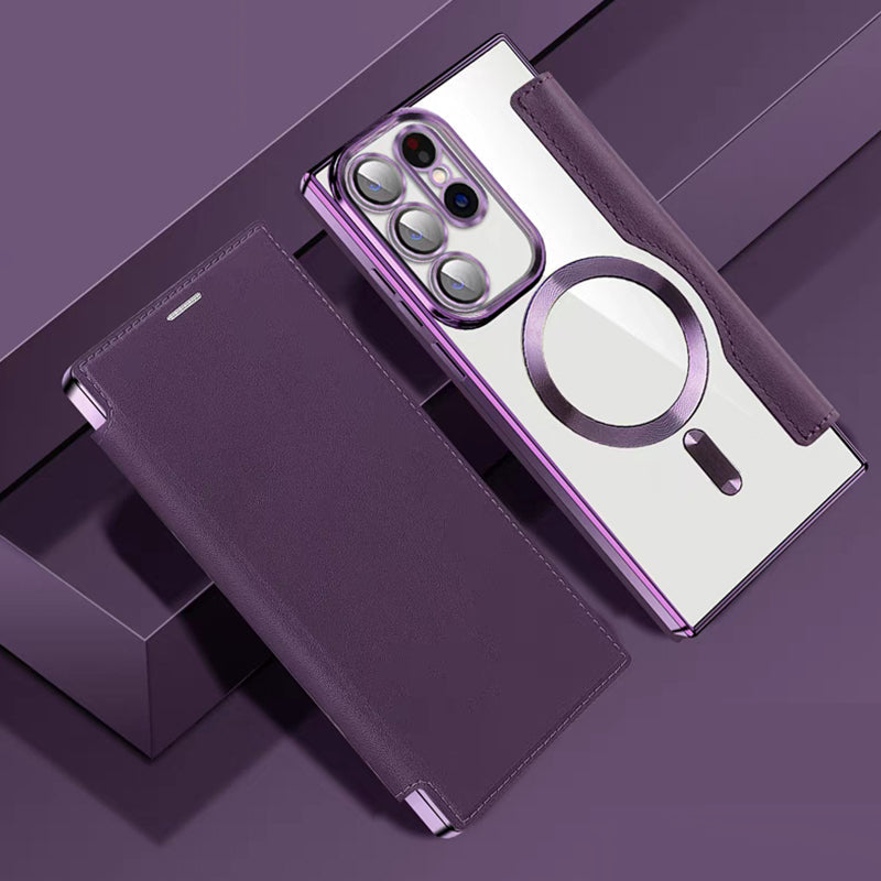 Samsung Magnetic Flip Phone Case with Ring Holder — Elegant Card Wallet Case for Daily Use | Koossa