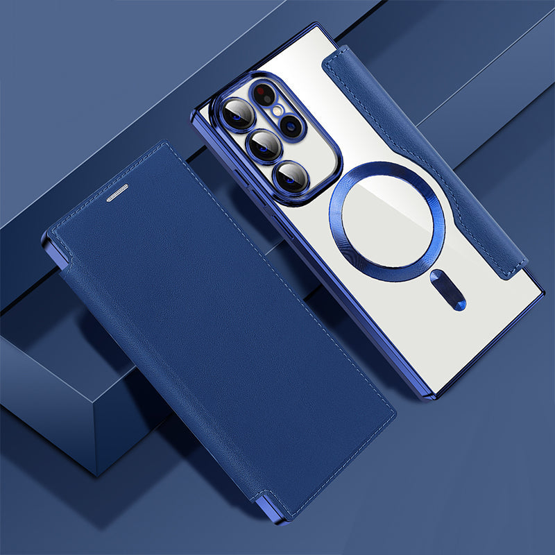 Samsung Magnetic Flip Phone Case with Ring Holder — Elegant Card Wallet Case for Daily Use | Koossa