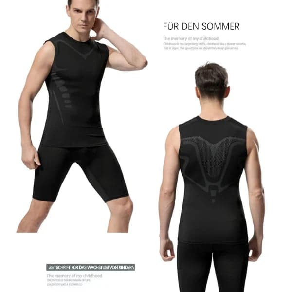 Men's Slimming Compression Tank Top, Sleeveless Body Shaper Undershirt, Breathable Chest Support for Gym, Office & Daily Wear | Lonoma
